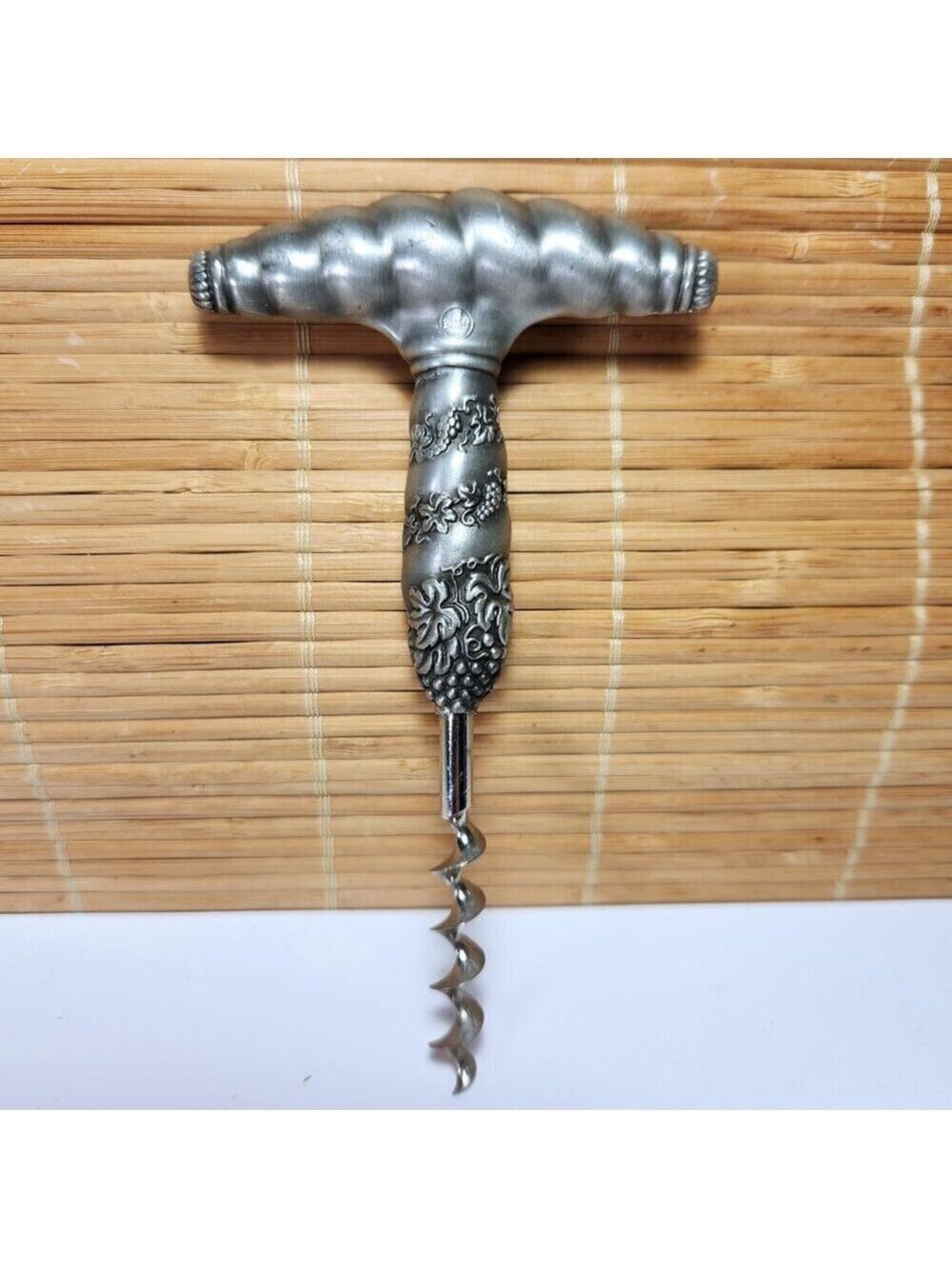 WMF Corkscrew Wine Bottle Opener Germany Grapes Leaves Design Vintage